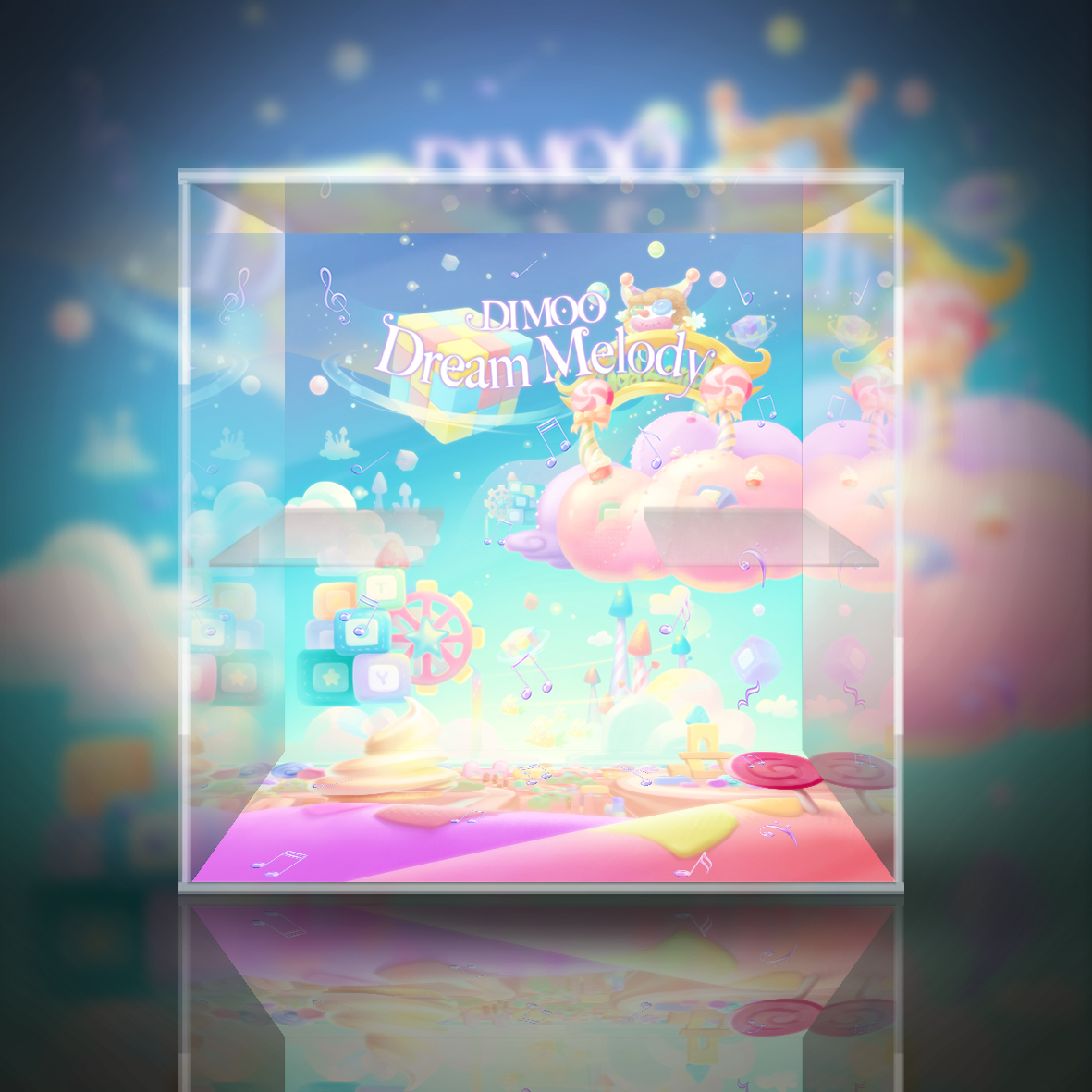 POPMART泡泡玛特 Dimoo 梦响曲系列拼搭积木 合装 潮玩手办展示盒