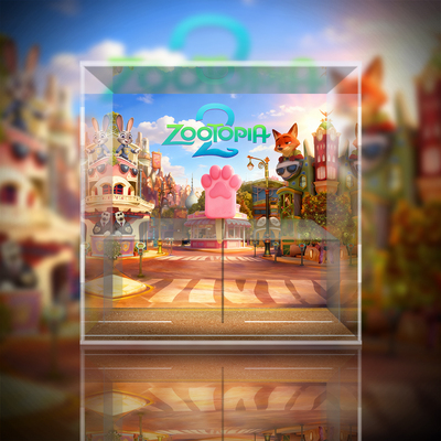 POPMART泡泡玛特 MOLLY × 疯狂动物城2 联名 潮玩展示盒