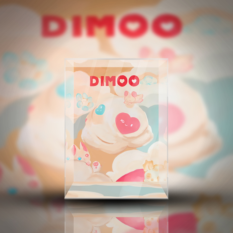 泡泡玛特 DIMOO 奶糖PLUS 大娃 潮玩专用展示盒