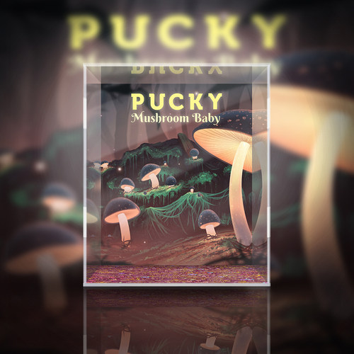 Pucky精灵蘑菇宝宝吊卡展示盒