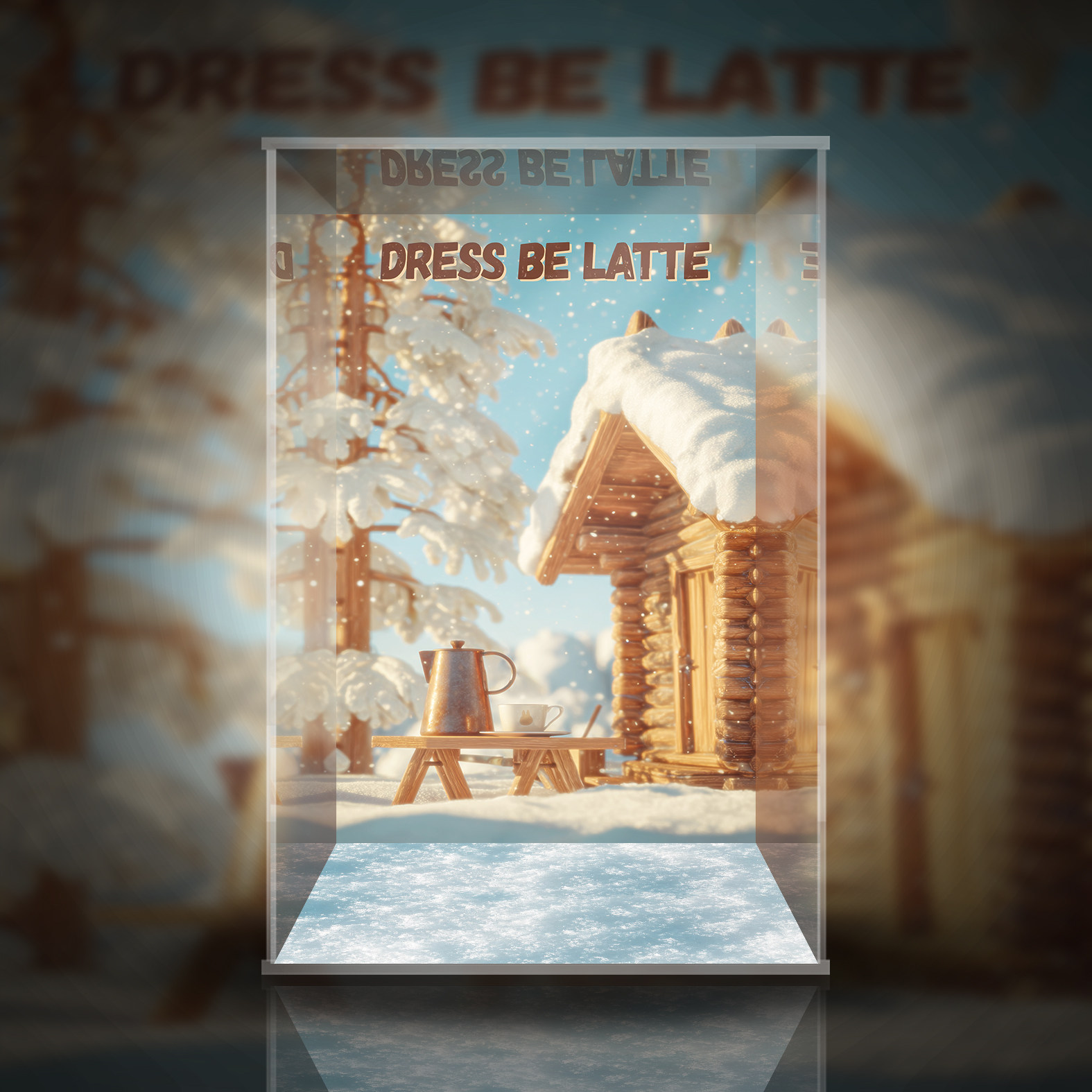 LABUBU DRESS BE LATTE 拿铁 搪胶公仔 潮玩手办专用展示盒