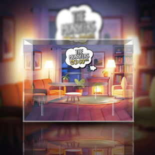 POPMART泡泡玛特 labubu 凌晨一点潮玩亚克力 展示盒