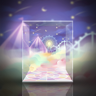 POPMART泡泡玛特 Dimoo 梦响曲系列 琴音舞会 拼装积木潮玩展示盒