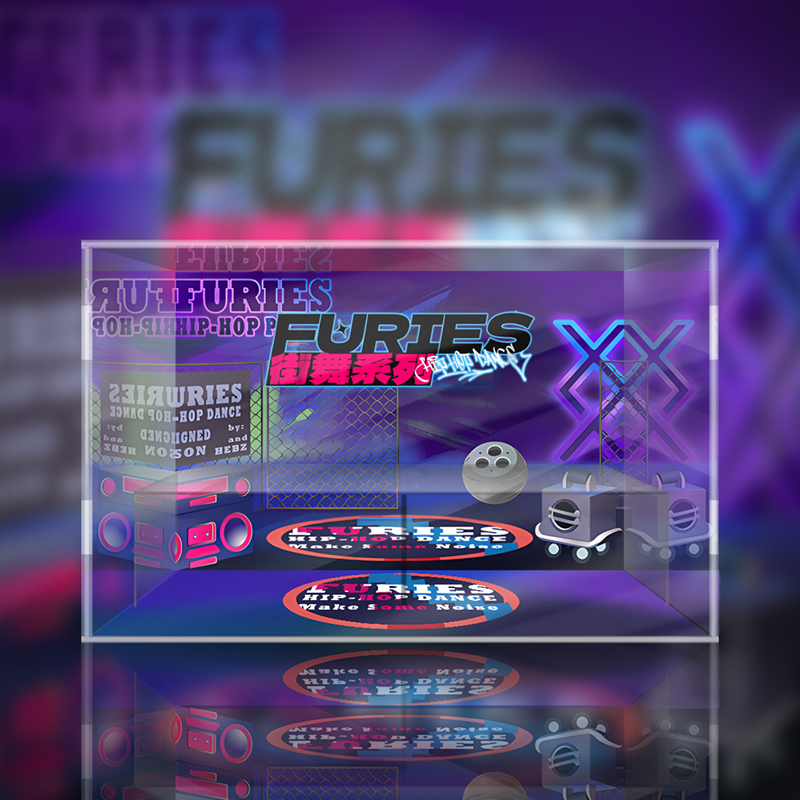 变色龙街舞系列盲盒专用展示