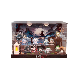 POPMART泡泡玛特 SKULLPANDA 庭前墨梅系列 古风清雅场景展示盒