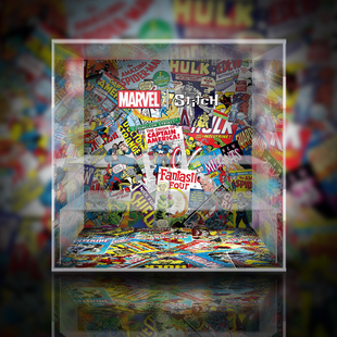 HotToys漫威漫画漫威史迪奇COSBI迷你盲盒手办潮玩亚克力展示盒