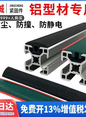 双色防撞条防尘防静电胶条防滑平封条欧标30304040铝型材装饰配件