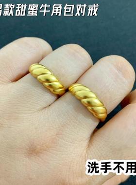 男越南沙金时尚牛角包戒指不掉色