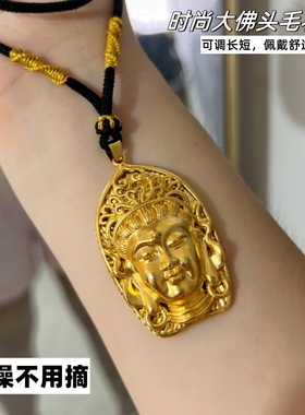 越南沙金佛头女项链久不掉色