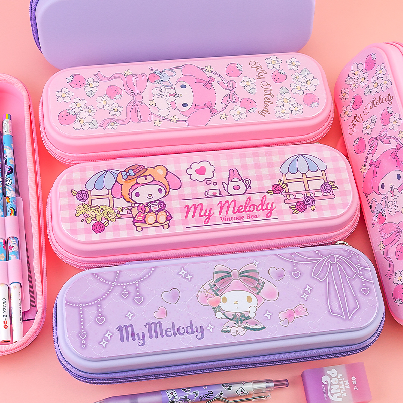 一正美乐蒂布艺PP笔盒小学生可爱