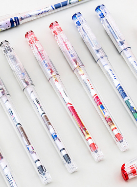 晨光米菲中性笔2018全针管式黑红蓝色0.38mm学生用卡通可爱水性笔