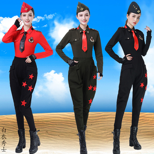 广场舞蹈演出服哈伦裤 水兵舞服装 翻领上衣新款 春秋长袖 子男 女套装