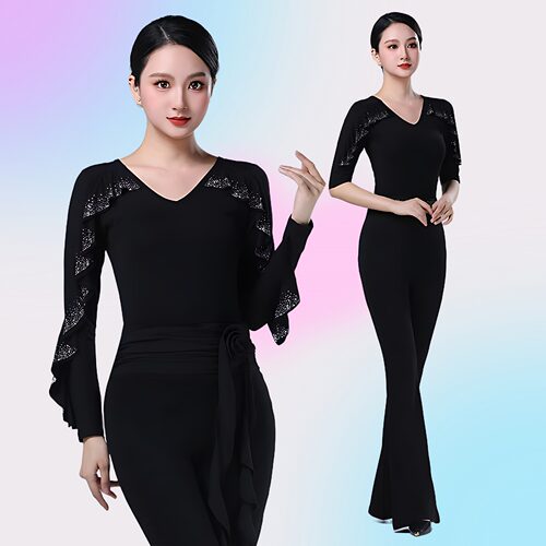 女拉丁舞优雅礼仪导师广场舞套装