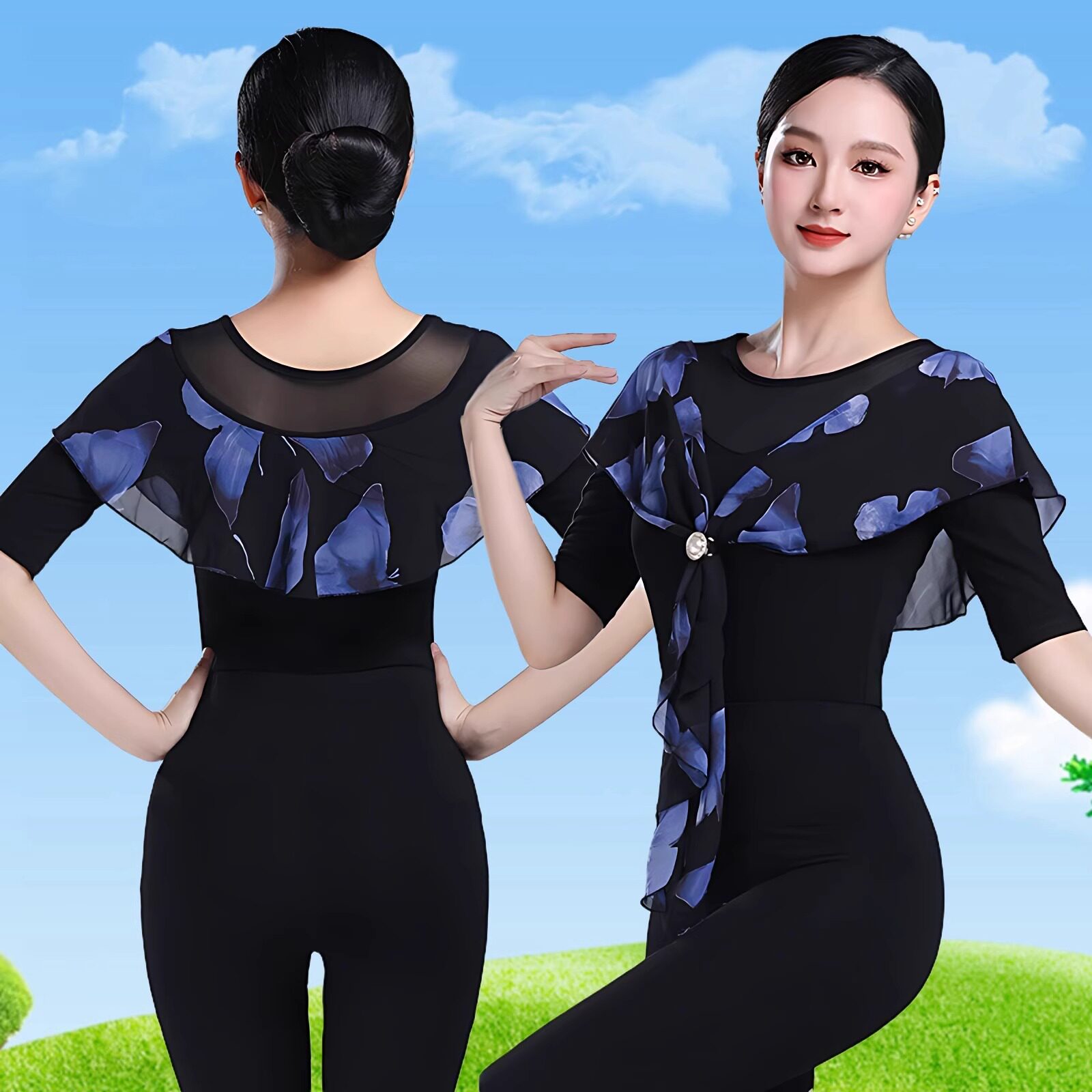 女士拉丁舞摩登舞训练服