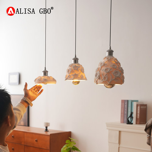 爱丽莎高定玫瑰诧寂风雕花餐厅灯