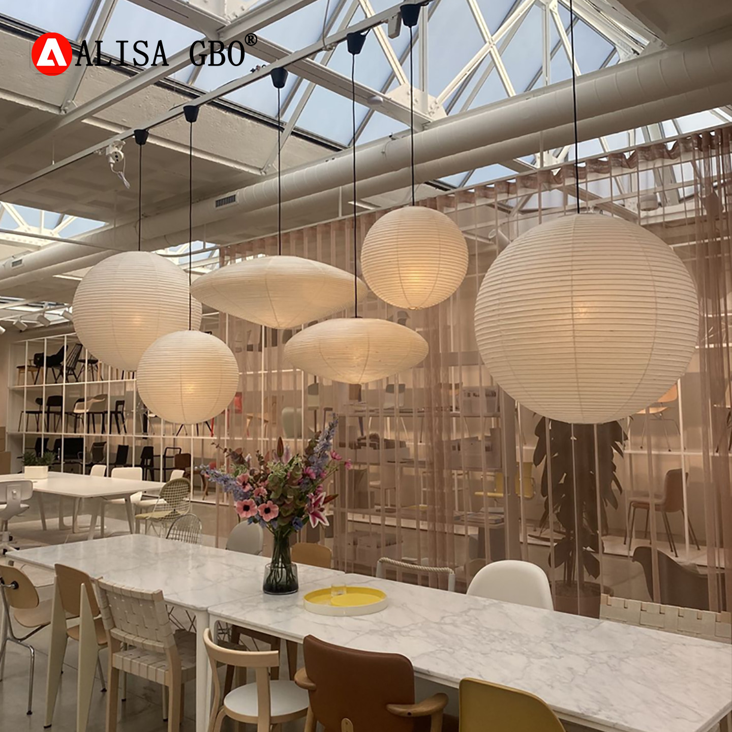 爱丽莎野口勇日式宣纸餐厅吊灯北欧侘寂风复古禅意客厅卧室装饰灯,家装灯饰光源,餐厅吊灯,淘宝优惠券,粉丝福利购,淘宝优惠卷