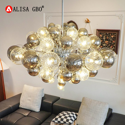 爱丽莎 后现代设计师客厅灯北欧卧室餐厅高级意式玻璃泡泡球吊灯