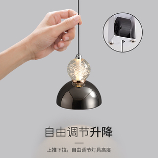 爱丽莎MM意式 极简餐厅吊灯复古高级感轻奢房间吧台卧室床头小吊灯