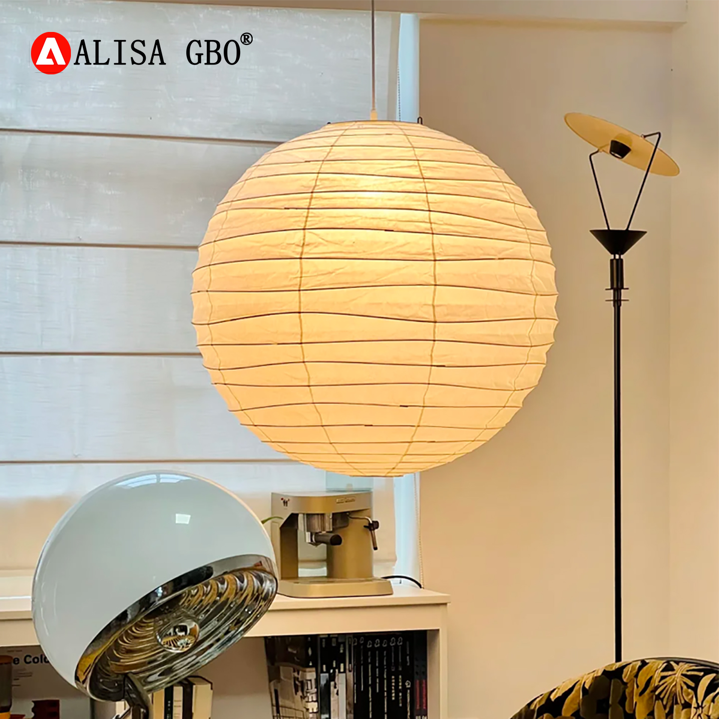 爱丽莎野口勇日式宣纸餐厅吊灯