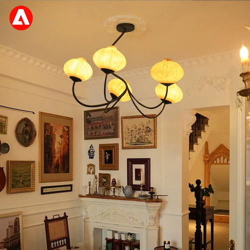 爱丽莎环球别墅楼梯复古吊灯