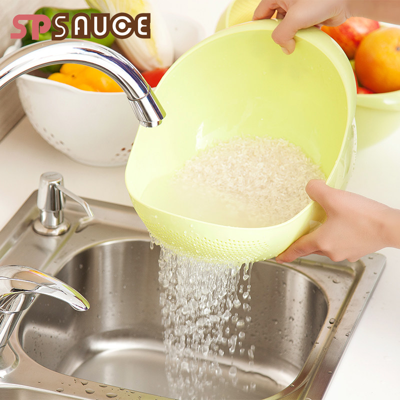 日本淘米盆洗米筛家用淘米器淘米篮厨房塑料沥水篮大小号洗菜篮子