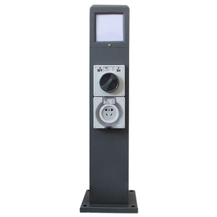 指印 户外防水插座柱 防水草坪灯柱 室外防雨插座 10A二三插五孔