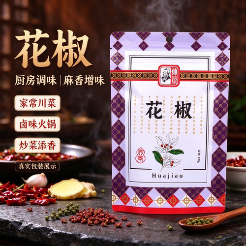 仲景花椒调料麻香增味厨房调味品家用川菜火锅炒菜佐料包60g