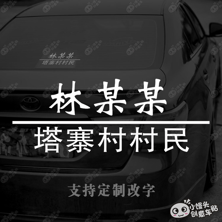 破冰行动网红创意贴纸 塔寨村村民林耀东林宗辉车贴支持改字定制