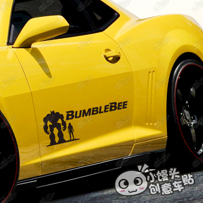 大黄蜂bumblebee图案剪影车门