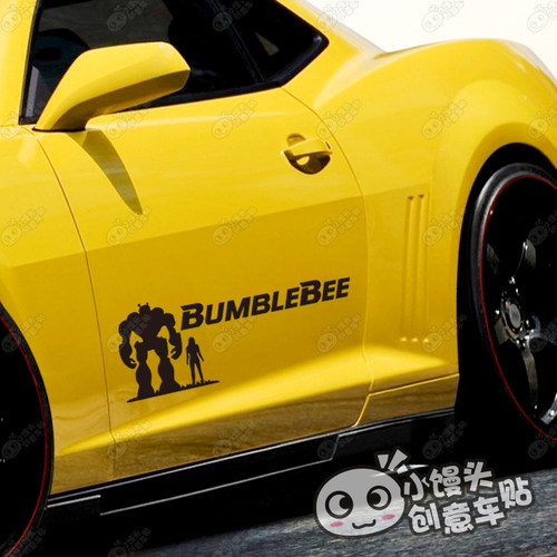 大黄蜂bumblebee图案剪影车门