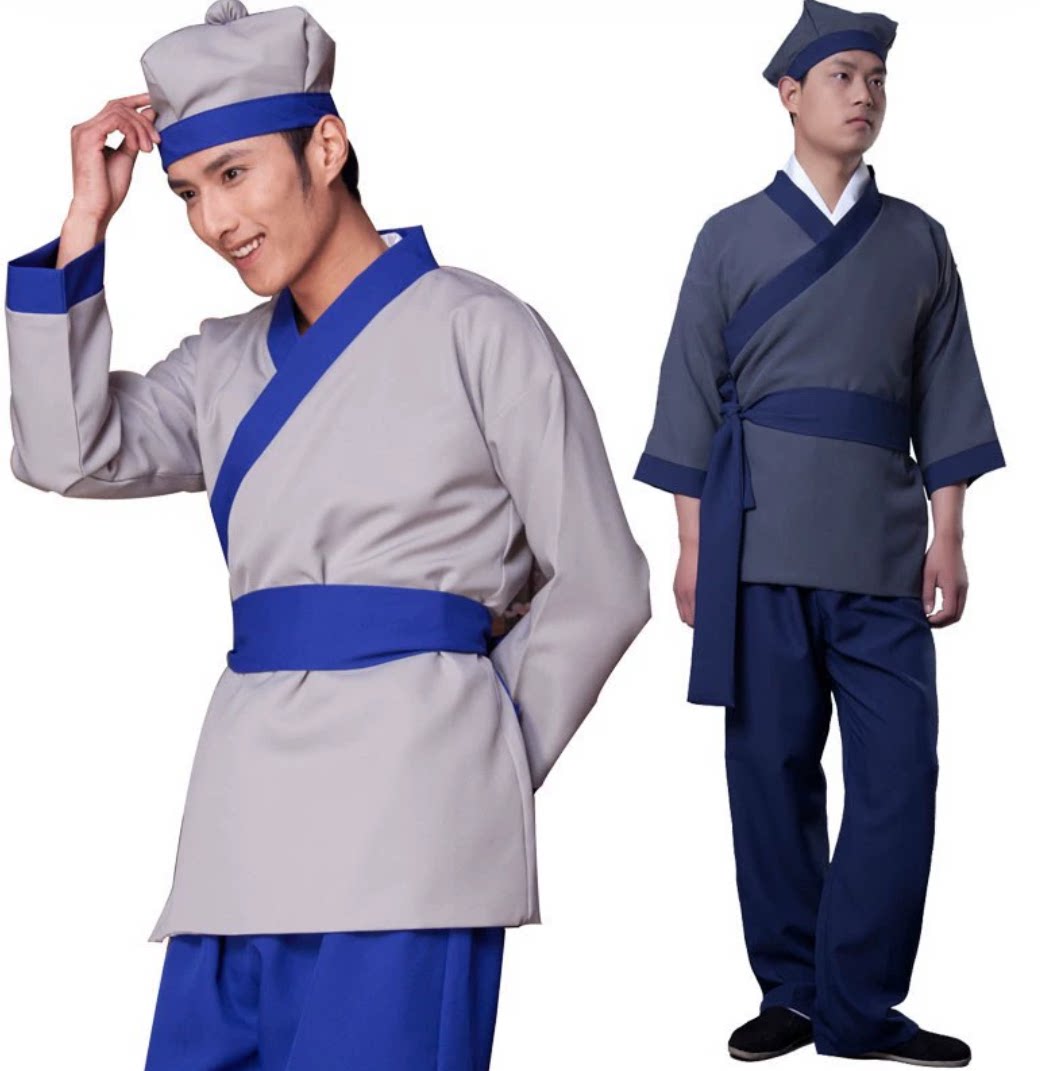 书童店小二古装成人家丁仆人书生杂役演出服茶馆酒店工作服装