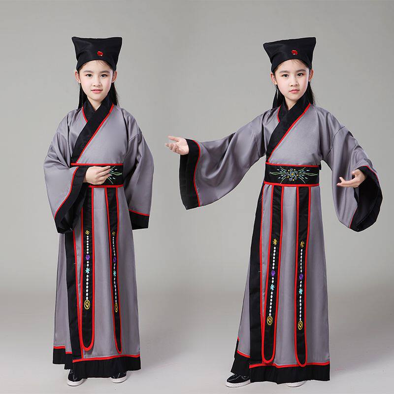 儿童古装古代古装幼儿书童男童国学三字经弟子规演出表演服装