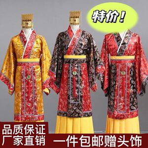 古装男演出服将军盔甲衣服秦始皇陵兵马俑服皇帝王汉武帝龙袍戏服
