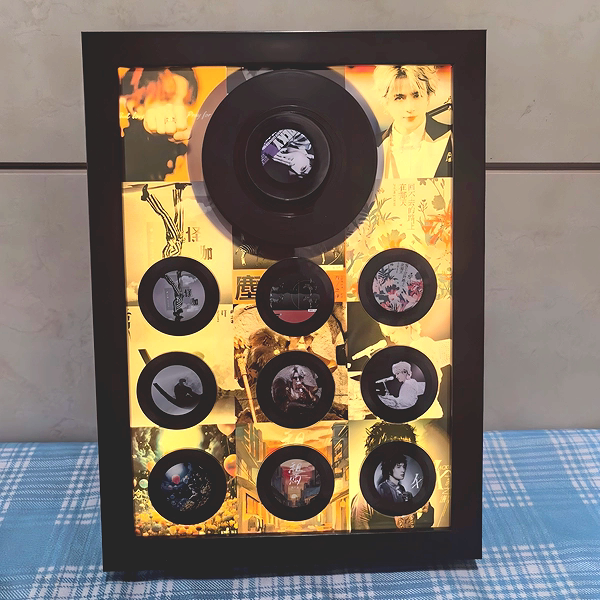 定制黑胶音乐相框nfc碟片磁吸感应播放送朋友生日情人节七夕礼物