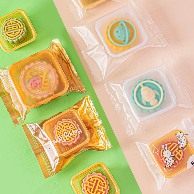 月饼包装袋子中秋冰皮流心绿豆糕迷你小号独立模具机封2025新款盒