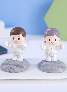 创意家居可爱太空宇航员手机懒人支架办公桌面装饰品摆件节日礼物