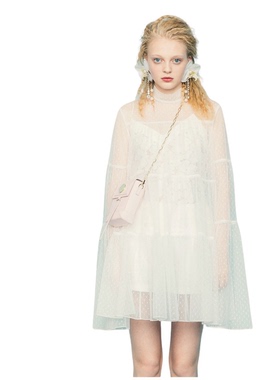 【设计师品牌CBCB】白色网纱吊带连衣裙