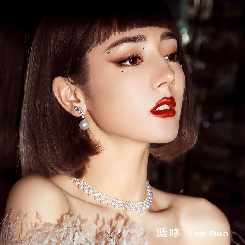 热巴同款珍珠项链女轻奢高级感女