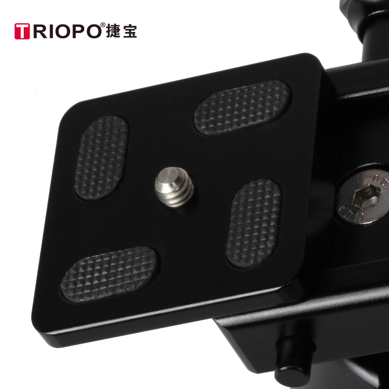 TRIOPO捷宝三脚架QNBV系列2号云台 熟铝快装板48X48mm相机连接板
