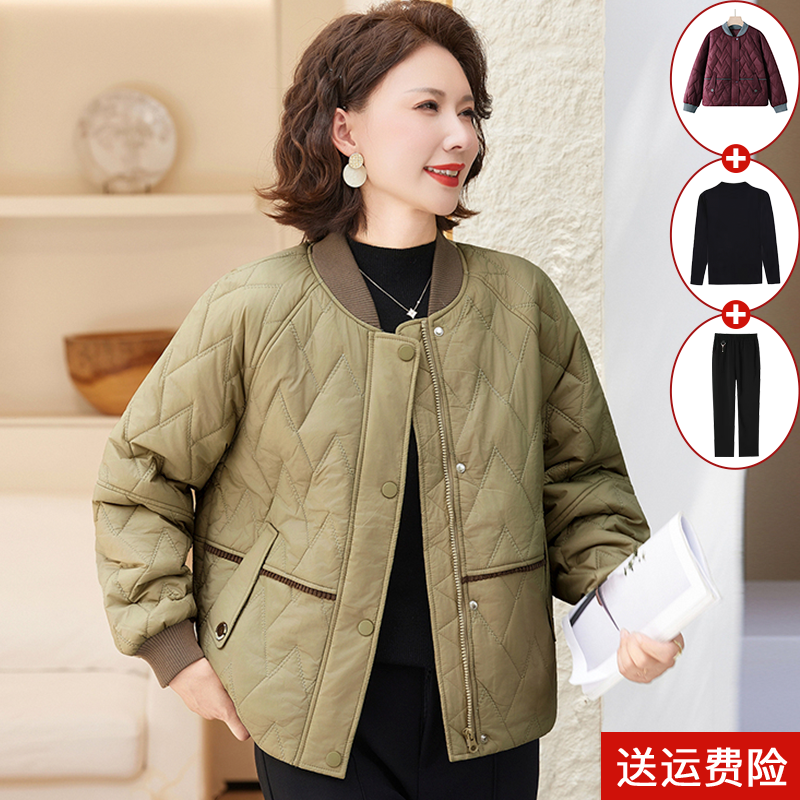 妈妈装冬季加厚棉衣外套保暖百搭