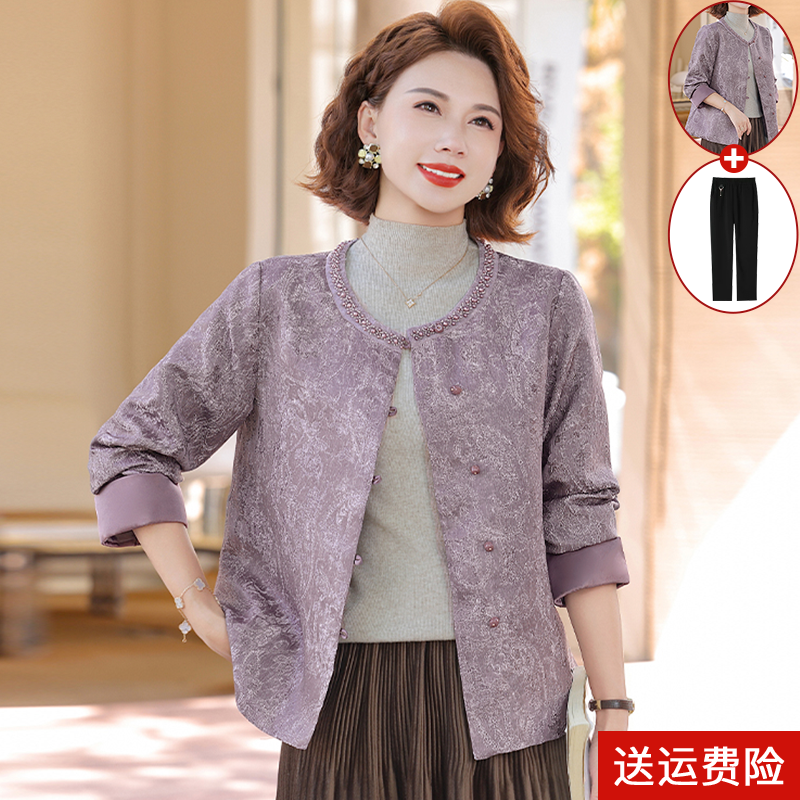 妈妈装春秋时尚小香风外套夹克女