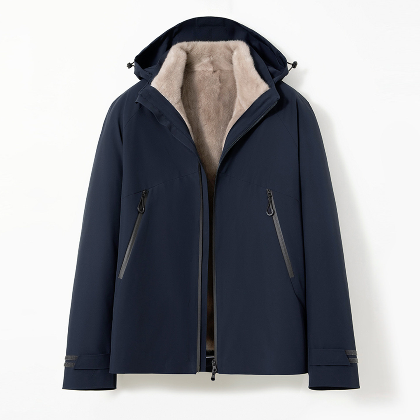 冬季加厚整貂内胆一衣三穿派克服