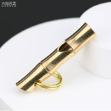 Медный бамбуковый дорожный латунный металлический свисток ручной работы, брелок для тренировок