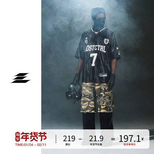 LOSTCTRL原创潮牌贴布绣短袖T恤男夏季宽松BLOCKCORE风格运动球衣