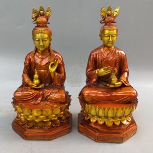 纯铜天母天父铜像天父孔雀明王镇宅铜器摆件