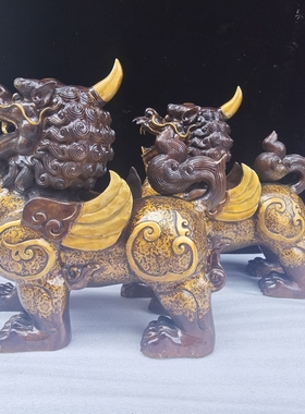 纯铜独角兽貔貅客厅旺财