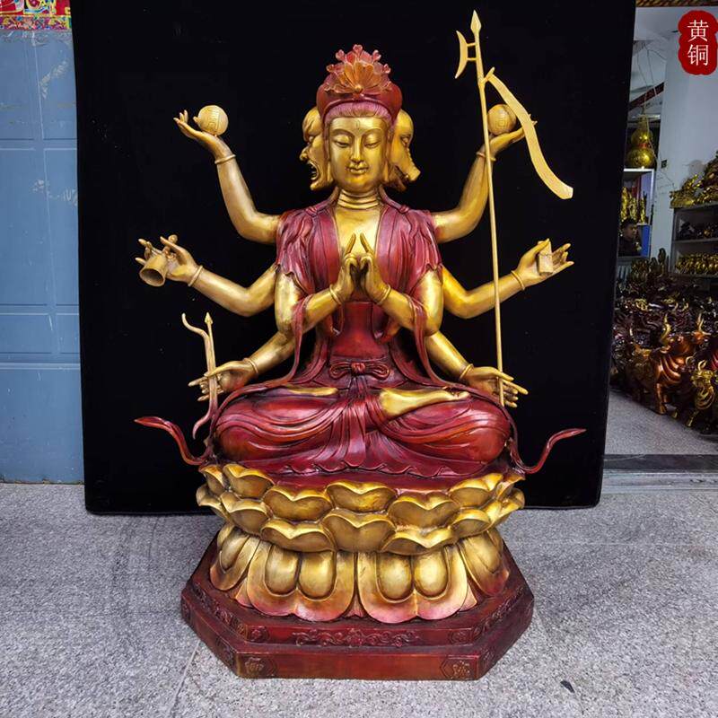 纯铜斗姆元君紫光圣母四御北斗七星之母斗姥神像先天道母供奉摆件