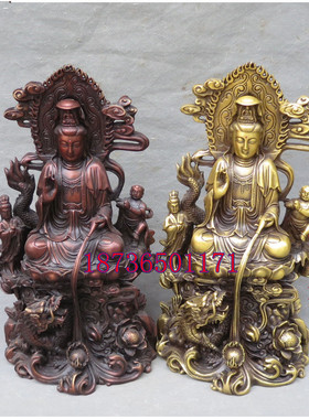 纯铜金童玉女送子观音