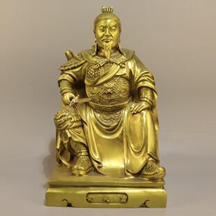 纯铜黄天霸黄三太爷东北五仙黄铜黄天霸家居供奉摆件