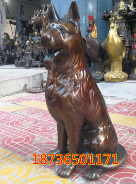 纯铜看门狗摆件招财商务工艺礼品